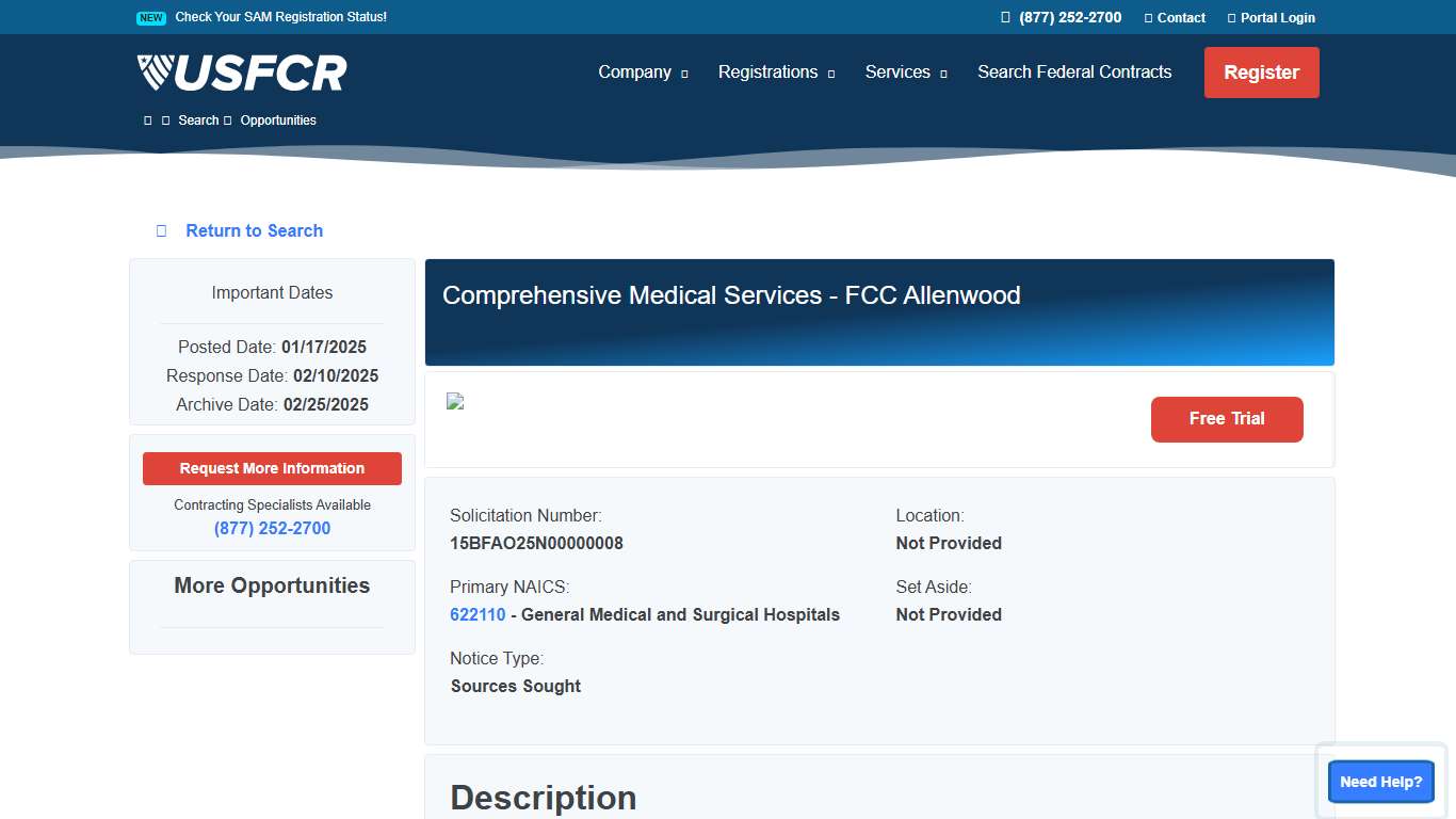 Comprehensive Medical Services - FCC Allenwood