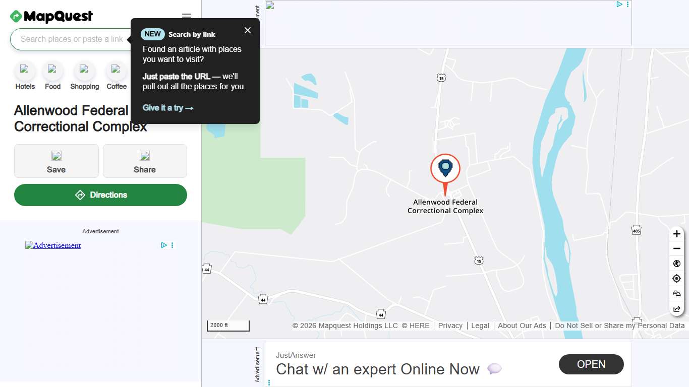 Allenwood Federal Correctional Complex, RR, Allenwood, PA 17810, US - MapQuest